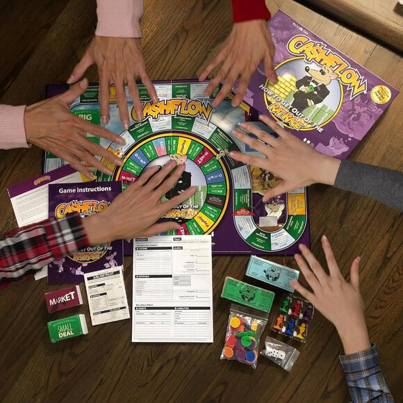 Rich Dad CASHFLOW Board Game, Educational Business & Finance Literacy Game, Ages - Picture 8 of 9